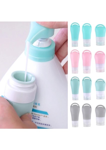 Beyaz 90 ml Makyaj Silikon Şişeler Seyahat Boyutu Şişe Losyon Sıkma Tüpü Doldurulabilir Şişe Numune Taşınabilir Konteyner Losyon Krem Tüp (Yurt Dışından) fırsatları