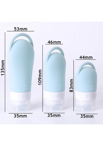 Beyaz 90 ml Makyaj Silikon Şişeler Seyahat Boyutu Şişe Losyon Sıkma Tüpü Doldurulabilir Şişe Numune Taşınabilir Konteyner Losyon Krem Tüp (Yurt Dışından) indirimleri