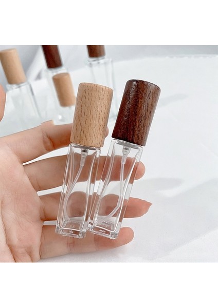 Kayın Kapağı 20ML 5/10/20/30ML Taşınabilir Cam Sprey Şişesi Kayın Kapaklı Parfüm Şişesi Ceviz Kapak Boş Şişe Numune Flakon Kozmetik Konteyner (Yurt Dışından)
