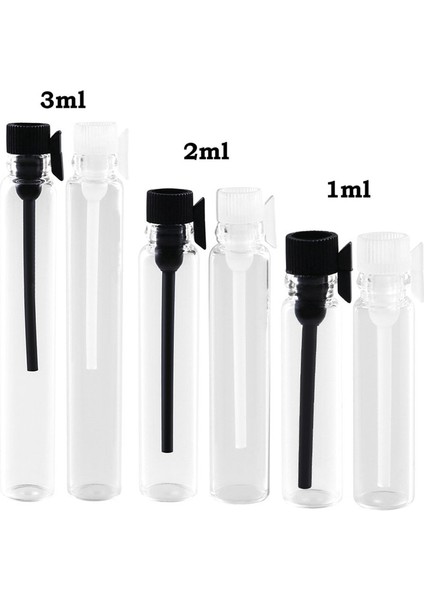 Temizle 3ml Plastik 10 Adet/paket 1ml 2ml 3ml Siyah Şeffaf Mini Parfüm Cam Şişe Boş Kozmetik Şişesi Örnek Test Tüpü Ince Şişeler (Yurt Dışından)
