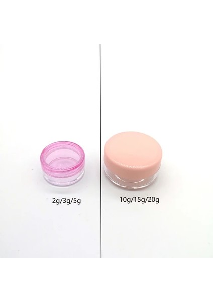 Pembe 10 Adet x 5g Plastik 10 Adet Boş 2g - 20G Seyahat Küçük Renkli Kapaklar Yüz Kremi Dudak Balsamı Kapları Için Kapaklı Şeffaf Plastik Kozmetik Kap Kavanozları (Yurt Dışından)