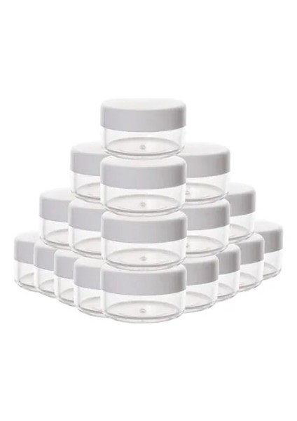Beyaz Kapak 10g 20 Adet 2g 3g 5g 10g 15g 20g 30g Plastik Kozmetik Boş Kavanoz (Yurt Dışından)