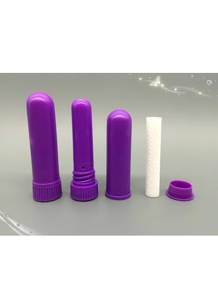 Mor 40 Takım 10-300 Takım Renkli Plastik Burun Solunum Cihazları Uçucu Yağ Için Yüksek Kaliteli Yedek Pamuk Fitilleri ile Parfüm Için Dolum Çubukları (Yurt Dışından)