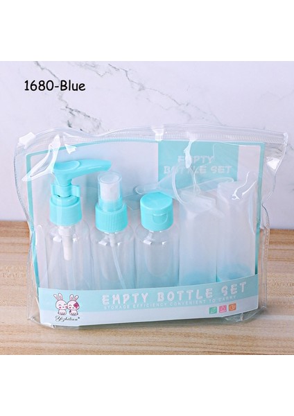 1680-MAVI Taşınabilir Seyahat Doldurulabilir Boş Şişe Seti Özü Şampuan Duş Jeli Kabı Sprey Losyon Şişeleme (Yurt Dışından)