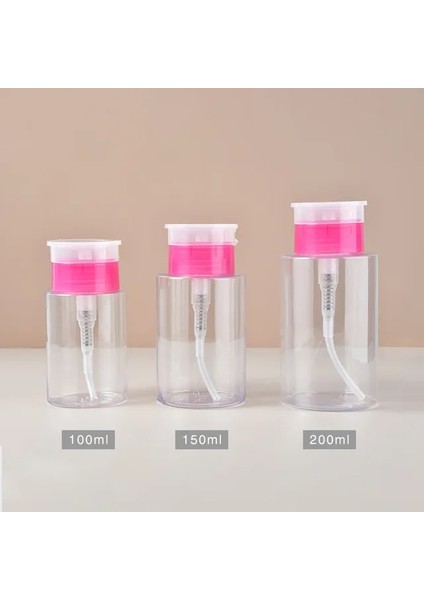 Gül 200ML 100/150/200ML Basmalı Makyaj Çıkarıcı Şişe Losyon Toner Seyahat Dağıtıcı Şişe Tırnak Doldurulabilir Şişeler Boş Konteyner Aracı (Yurt Dışından)
