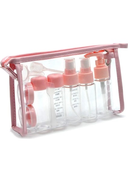 7pcs-Rose 6/7/11 Adet Seyahat Kozmetik Alt Şişeleme Pet Sprey Losyon Krem Doldurulabilir Şişe Boş Sıvı Konteyner Taşınabilir Araç (Yurt Dışından) fiyatları