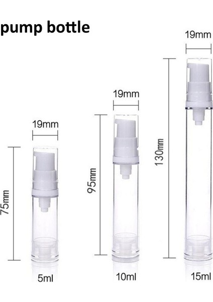 Pump-5 ml 5/10/15 ml Küçük Plastik Pompalı Kozmetik Boş Şişe (Yurt Dışından) indirimleri