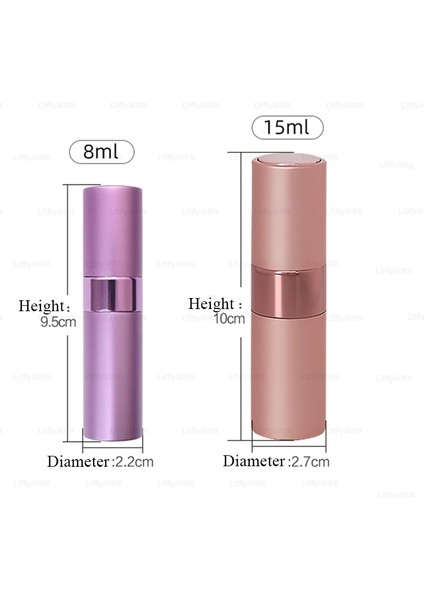 8ml Pembe Metal 8ml 15ML 20ML Metal Alüminyum Doldurulabilir Parfüm Şişesi Kozmetik Sprey Şişesi Taşınabilir Boş Şişe Seyahat Alt Şişe Astarı Cam (Yurt Dışından) fırsatları