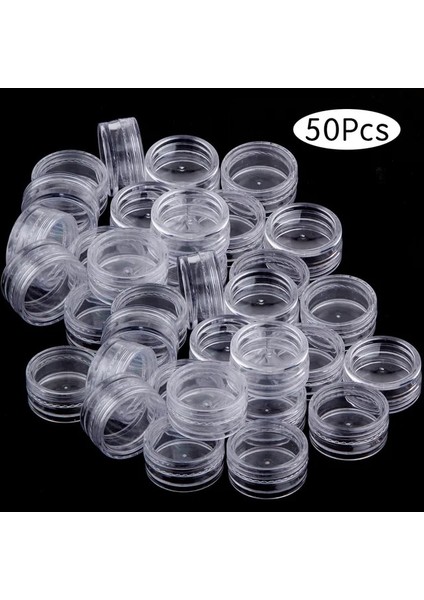 50 Adet Boş Kutu 10/20/30/50 Adet Boş Plastik Şişe Takı Boncuk Doldurulabilir Şişeler Küçük Yuvarlak Kozmetik Konteyner Saklama Kavanozları Taşınabilir Kutu (Yurt Dışından)