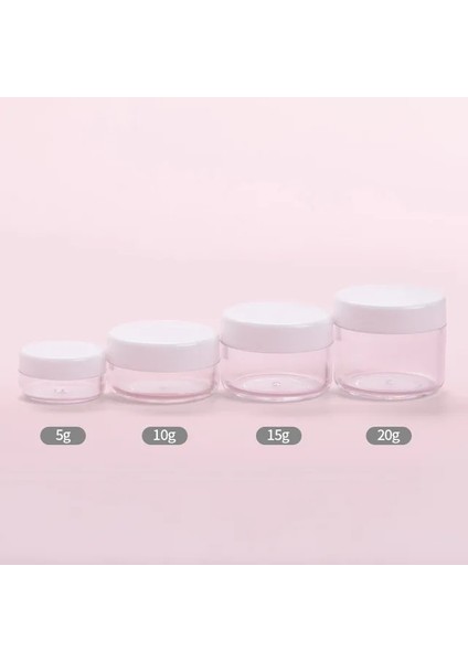 Beyaz 15g 5/10/15/20g Makyaj Plastik Kozmetik Boş Kavanoz (Yurt Dışından)
