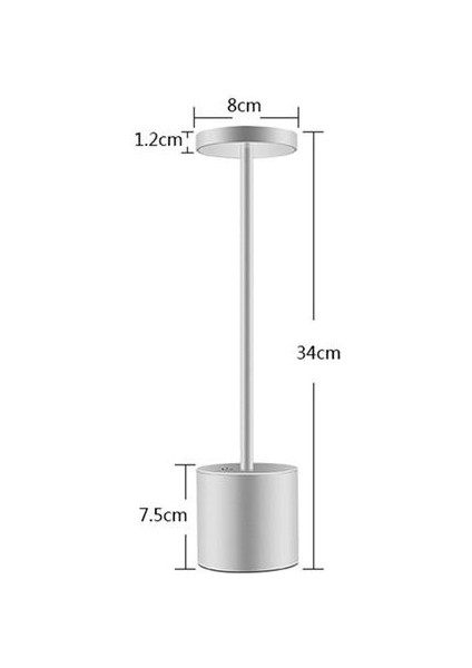 Dokunma Sensörü Kablosuz Masa Masası Lambası Modern Bar Restoran Yemek Masası Işık LED Şarj Edilebilir Bar Yatak Odası Standı Işık | LED Masa Lambaları (Yurt Dışından)