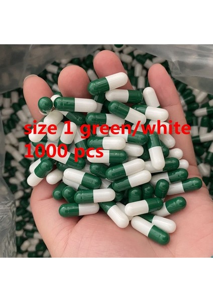 1 1000 Adet Birleştirilmiş Boyut 00/0/1 Helal Şeffaf Kapsül Jel Ilaç Hapı Vitaminler Boş Hap Kapsül 1000 Adet Gmp Boş Sert Jelatin Kapsül (Yurt Dışından)