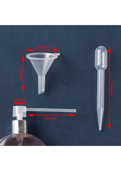 3 Adet-Set Parfüm Dolum Alet Takımı 6/4 Adet Plastik Difüzör Şırınga Saman Damlalıklı Huni Sprey Dağıtım Gerekli Kozmetik Araçları (Yurt Dışından)
