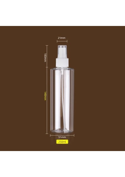 250ML Plastik 1pc Taşınabilir Boş Sprey Dezenfektan Şişeleri Doldurulabilir Şişeler Seyahat Şeffaf Plastik Parfüm Şişesi Toksik Olmayan ve Güvenli (Yurt Dışından)