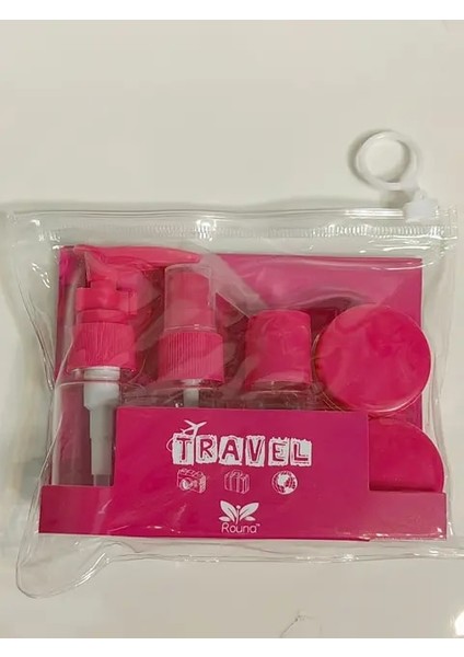 6 Adet Set Gül Kırmızı Seyahat Doldurulabilir Şişe Seti Sprey Losyon Şampuan Duş Jeli Tüp Şişeleme Kozmetik Boş Sıvı Konteyner Taşınabilir Araç (Yurt Dışından)