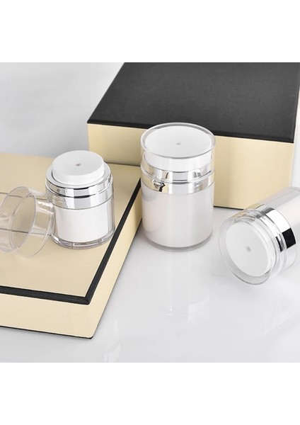 15G Beyaz 15G 30G 50G 100G Kozmetik Kavanoz Akrilik Krem Doldurulabilir Kutular Vakumlu Şişe Basın Tarzı Krem Kavanoz Şişeleri Havasız Kozmetik Konteyner (Yurt Dışından) fiyatları