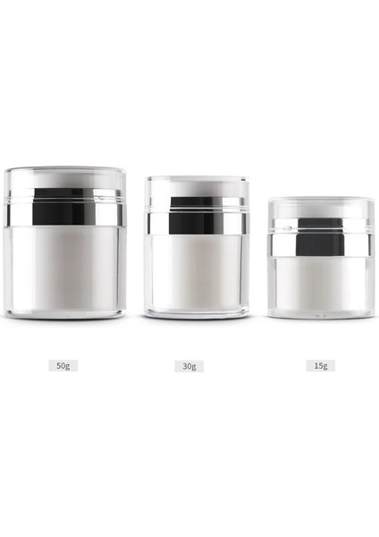 15G Beyaz 15G 30G 50G 100G Kozmetik Kavanoz Akrilik Krem Doldurulabilir Kutular Vakumlu Şişe Basın Tarzı Krem Kavanoz Şişeleri Havasız Kozmetik Konteyner (Yurt Dışından) modelleri