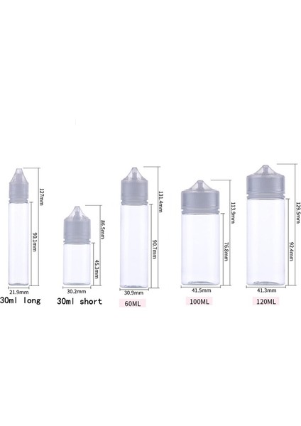 100 ml 5 Adet 30 ML-120 ml Plastik Pet Uçucu Yağ Şişeleri Kurcalamaya Dayanıklı Kapak Boş Damla Su Şişesi Seyahat Suyu Numune Kapları (Yurt Dışından) modelleri