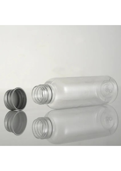 Şeffaf 20ML 5/10/20/30ML Şeffaf Plastik Şişe Alüminyum Vidalı Kapaklı Küçük Kavanoz Kozmetik Konteyner Seyahat Seti Boş Doldurulabilir Şişeler Kavanoz (Yurt Dışından) fırsatları