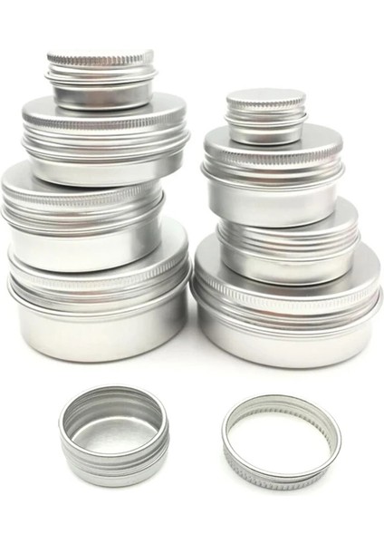 15G 50 Adet Alüminyum Teneke Kavanoz 5g 10G 15G 20G 30G 40G 50G 60G 80G 100G Dudak Balsamı Teneke Konteyner Vidalı Konu Kapaklı Mum Çay Kutuları Kutusu (Yurt Dışından) fiyatları