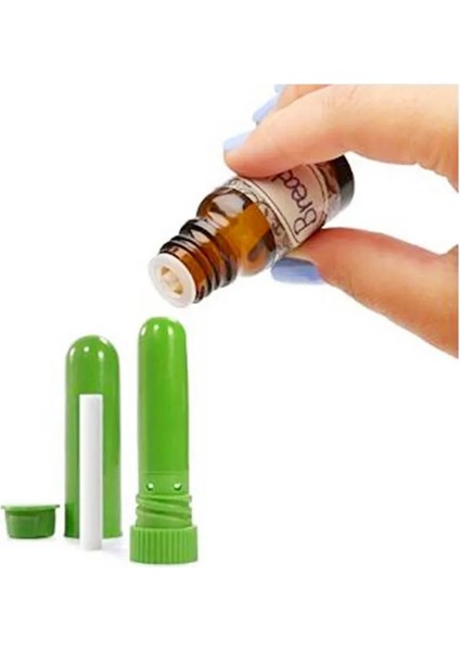 Turuncu 50 Takım 10-300 Takım Renkli Plastik Burun Solunum Cihazları Uçucu Yağ Için Yüksek Kaliteli Yedek Pamuk Fitilleri ile Parfüm Için Dolum Çubukları (Yurt Dışından)