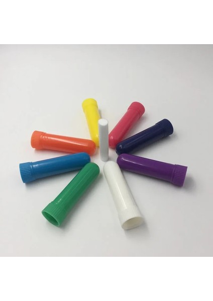 Turuncu 50 Takım 10-300 Takım Renkli Plastik Burun Solunum Cihazları Uçucu Yağ Için Yüksek Kaliteli Yedek Pamuk Fitilleri ile Parfüm Için Dolum Çubukları (Yurt Dışından)