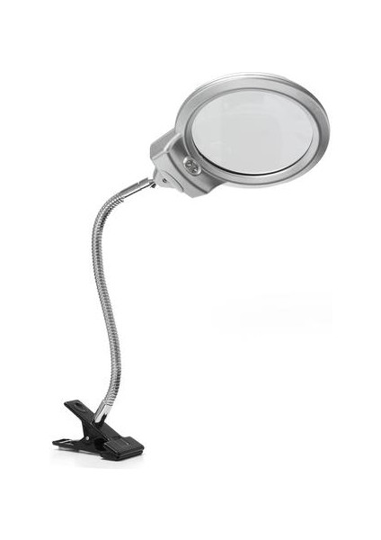 Masaüstü Cam Okuma Loupe Metal Hortum LED Işıklı Lambalı Üst Masa Magnifier | Büyüteçler (Yurt Dışından)