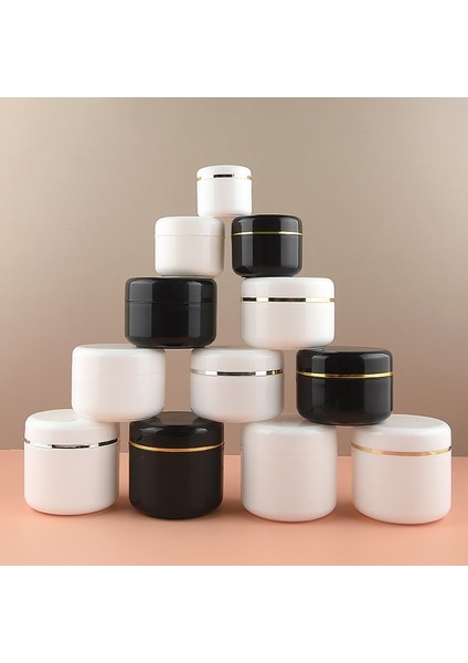 Siyah Altın Daire 10G 32X23MM 120 Adet 30 Adet/grup Pp Plastik Krem Konteyner Kavanoz Kutusu Maske Alt Seyahat Şişe Yüz Losyonu Kozmetik Doldurulabilir (Yurt Dışından) fiyatları