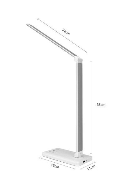 Adımsız Dimmable Masası Okuma Işık Katlanabilir Dönebilir Dokunmatik Anahtar LED Masa Lambası Dc 5V USB Şarj Portu Zamanlama Masa Lambası | Masa Lambaları (Yurt Dışından)