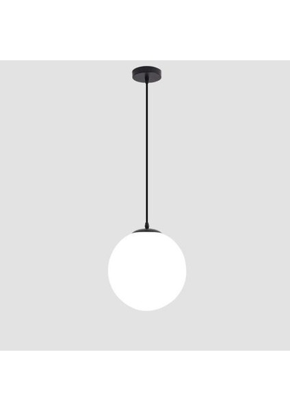 LED Tek Baş Cam Küre Kolye Işığı, E27 Lamba Sahibi, Oturma Odası Için Beyaz Yuvarlak Kolye Işık, Yemek Odası (Yurt Dışından)
