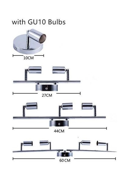 20W 4 Kafa Parçası Spot Işığı, GU10 Direnebilir Strip Backwall Spot Işığı Giyim Mağazası, Mutfak (Yurt Dışından)