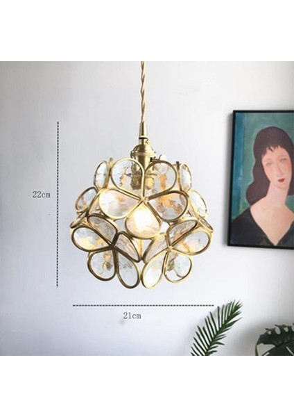 Pirinç Cam Lamba Yatak Odası Başucu Restoran Otel Konuk Evi Koridoru Giriş Kız Kalp Toyul Avize (Yurt Dışından) fırsatları
