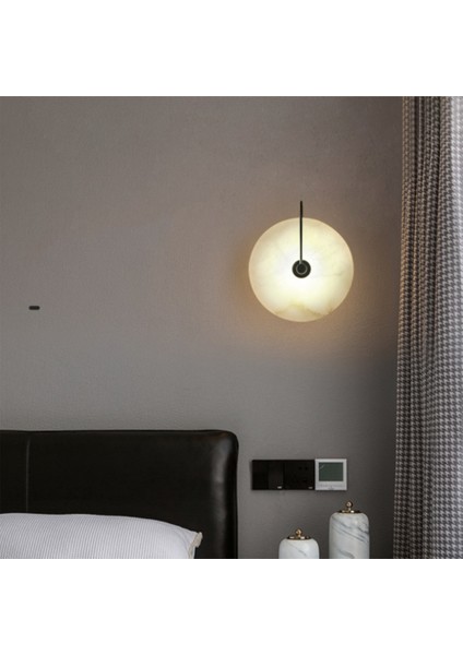 3W Doğal Mermer Duvar Lambası - Oturma Odası, Başucu, Koridor Için Zarif Otel Aleti Dekoru (Yurt Dışından)