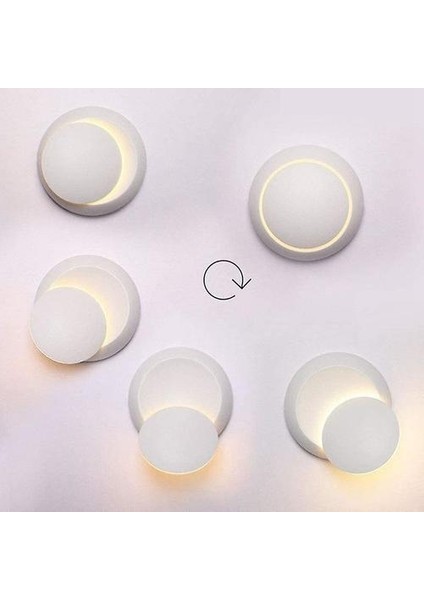 Duvar Lambası Işıkları Dekorasyon LED Aydınlatma Spin Gece Işığı 3000K Ay Tipi Kapalı Yatak Odası Oturma Odası Için Aparatlar (Yurt Dışından) modelleri