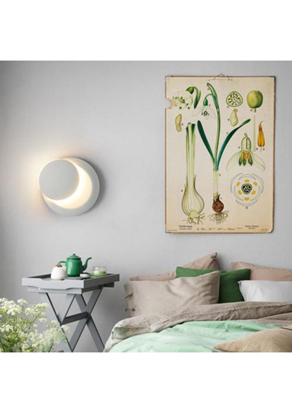 Duvar Lambası Işıkları Dekorasyon LED Aydınlatma Spin Gece Işığı 3000K Ay Tipi Kapalı Yatak Odası Oturma Odası Için Aparatlar (Yurt Dışından) fırsatları