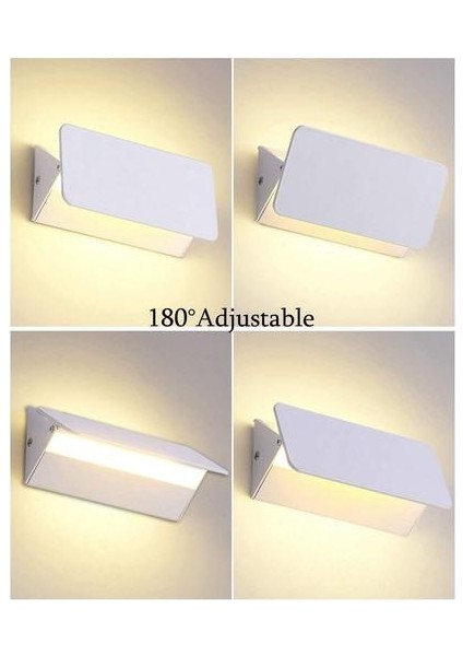 5W Modern LED Duvar Duvar Yukarı Duvar Lambası Ayarlanabilir Işın Açısı Duvar Sconce, Sıcak Beyaz (Yurt Dışından)