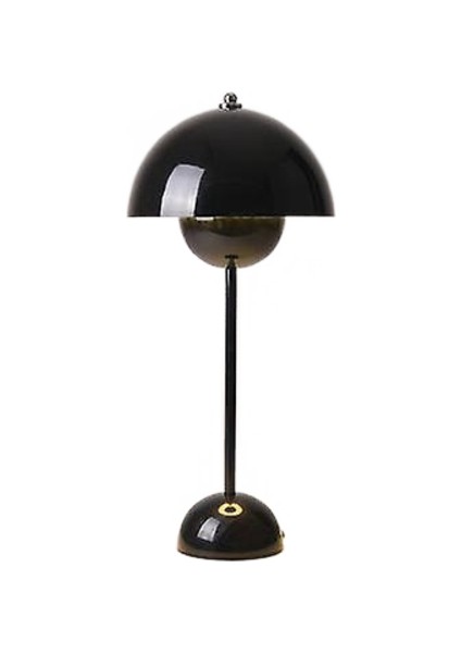 Modern Demir Flowerpot Masa Lambaları Yatak Odası Oturma Odası Başucu Masa Işıkları Ev Çalışma Masa Lambası E27 Aydınlatma Armatürleri (Siyah) (Yurt Dışından)