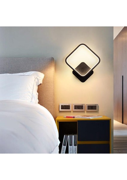 Modern Siyah Beyaz LED Duvar Lambası - Basit Sanat Durumu Kapalı Ev Dekoru Başucu Işığı (Yurt Dışından) fiyatları