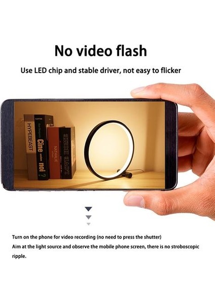 Yatak Odası Için LED Masa Lambası Dairesel Akrilik Masa Lambası Siyah/beyaz Dimmababy Başucu Lambası Yuvarlak Gece Işığı | LED Masa Lambaları (Yurt Dışından)