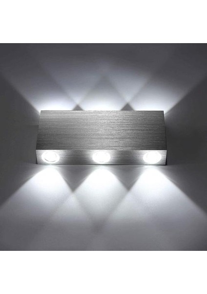 Lightess Modern Alüminyum 6 LED Duvar Işıkları Oturma Odası Yatak Odası Koridoru Için Işık Yukarı Çıkar, Serin Beyaz (Yurt Dışından)