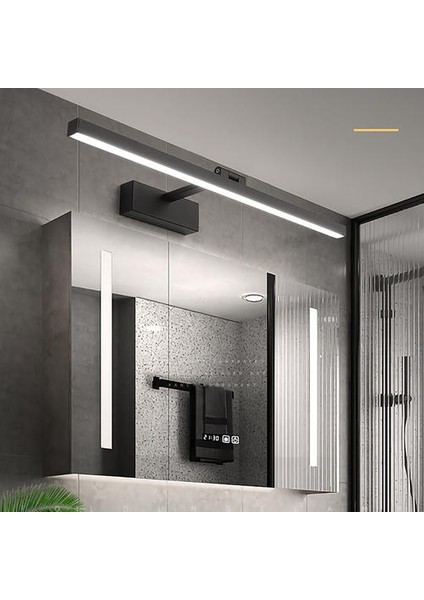 9W Siyah LED Uzun Ayna Ön Işık, 40 cm Pikap Makyaj Duvar Işığı Banyo, Toz Odası (Yurt Dışından)