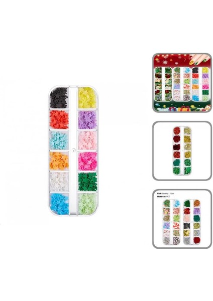 2 Köpüklü 1 Kutu Zarif 12 Izgara Noel Nail Art Pul Renkli Tırnak Tıknazları Kadın Için Noel Tarzı (Yurt Dışından)