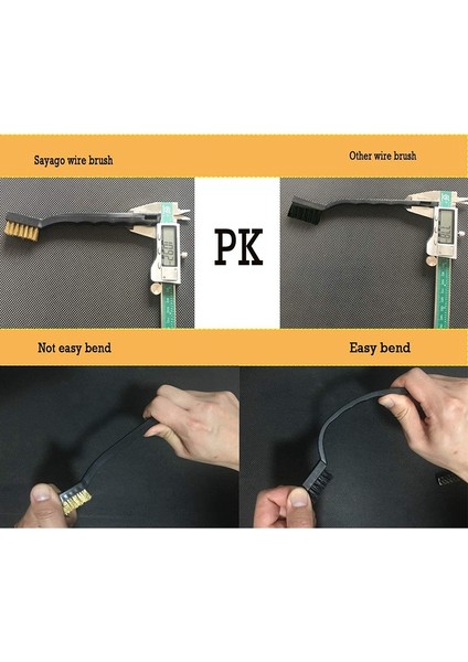 Kaynak Cürufunu Temizlemek Için Pas Temizlemek Için 9 Adet Tel Fırça (Gümüş) (Yurt Dışından)