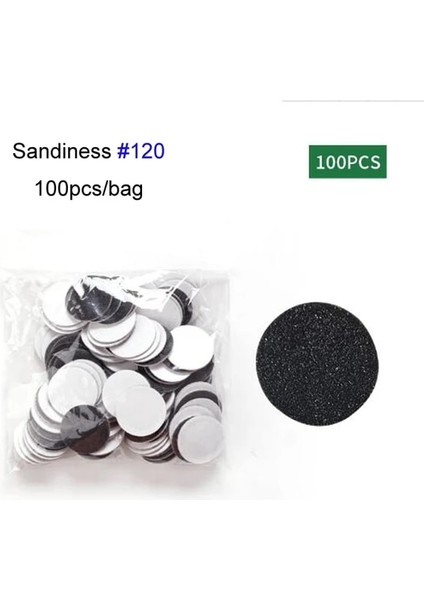 100 ADET-120 25MM Çaplı Ayak Törpü Ayak Dosya Mandrel Ayak Zımpara Kağıdı Pedikür Cilalı Zımpara Halkası Pedikür Aracı Taşlama Mili Çekirdek (Yurt Dışından)