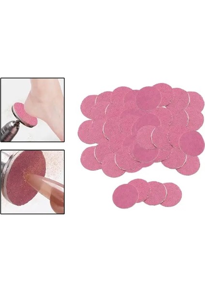 80 50 Parça Zımpara Diski Yedek Ped Pembe Erkek Kadın Parlatma Için (Yurt Dışından)
