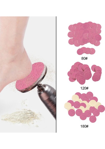 80 50 Parça Zımpara Diski Yedek Ped Pembe Erkek Kadın Parlatma Için (Yurt Dışından)