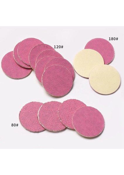 80 50 Parça Zımpara Diski Yedek Ped Pembe Erkek Kadın Parlatma Için (Yurt Dışından)
