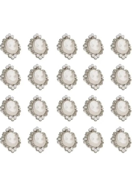 F 20 Adet Nefis Dıy Tırnak Dekorasyon Manikür Aksesuarları Tırnak Sanat Takı Süsler Tırnak Güzellik (Yurt Dışından)