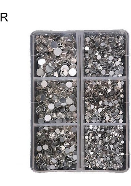 R Yeni Kutu Ambalaj Crytsals Renk Çeşitleri Tırnak Taklidi Düz Tabanlı Çok Boyutlu Kristaller Nail Art 3D Dekorasyon Strass Gem (Yurt Dışından)