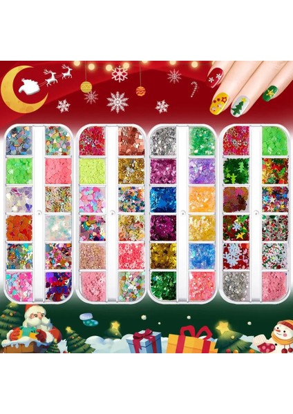 Parti Için 9 Parlak Yüzey Hafif Karışım Noel Cadılar Bayramı Yumuşak Pul (Yurt Dışından)